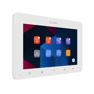 картинка Slinex SM-07MHD цвет белый. 7" Компактный видеодомофон с функцией памяти от компании Intant